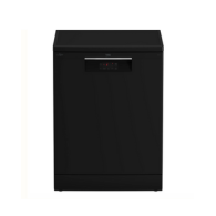 Beko Dishwasher, 5 Programs, 14 Persons, 60 cm Width - Black - Half Load + Intensive Clean + Steam Polish